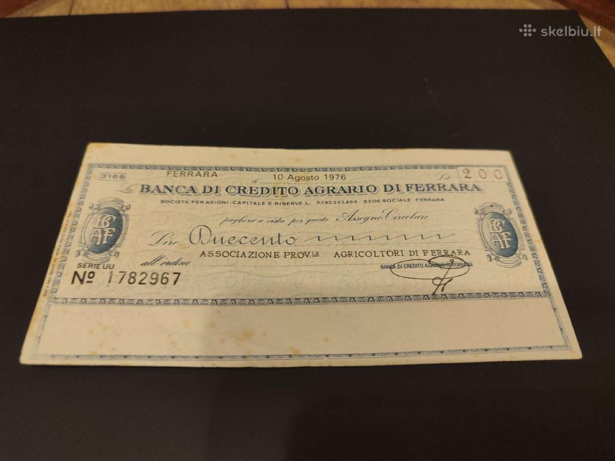 Senas banknotas Italija