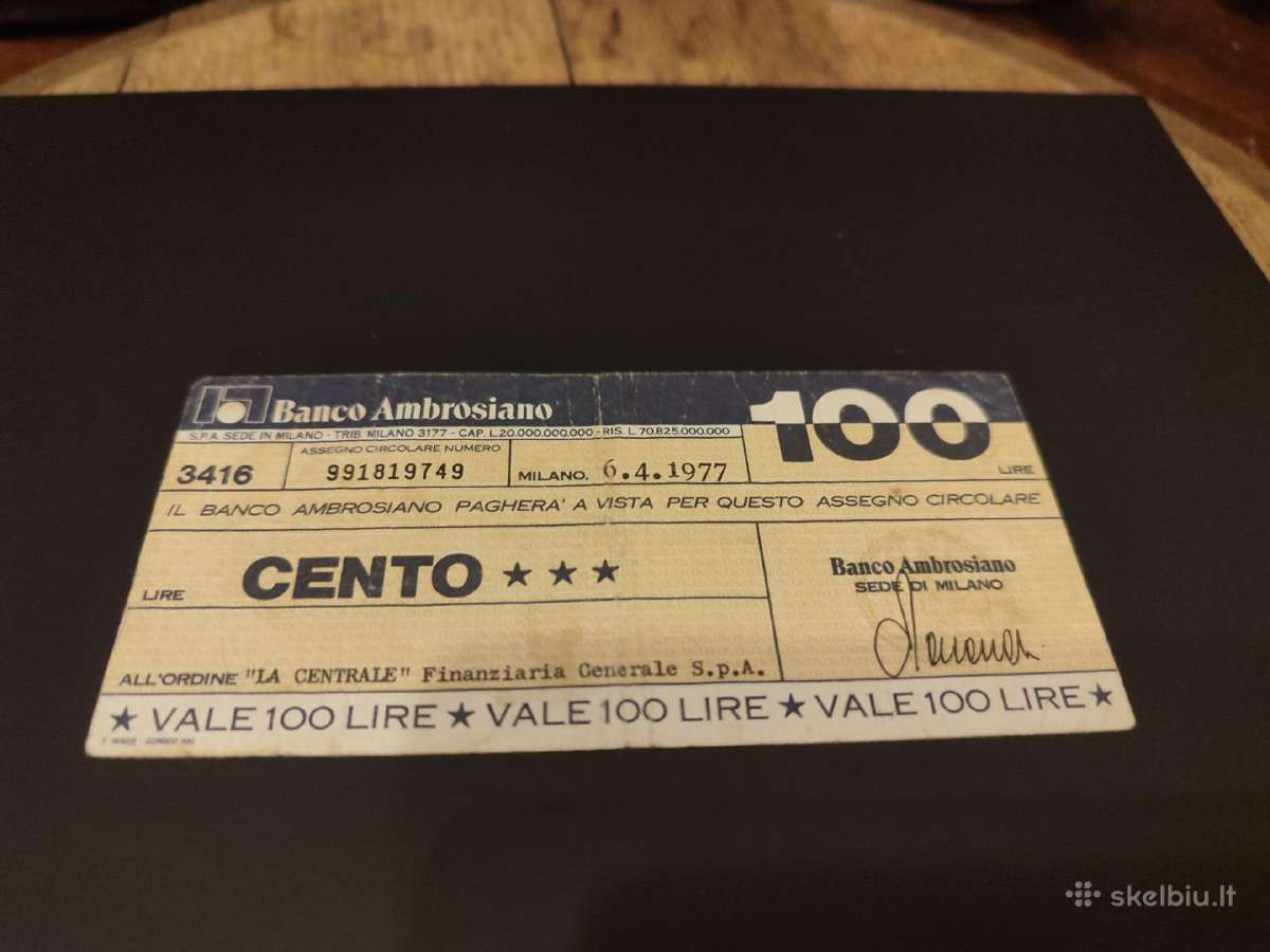 Senas banknotas Italija