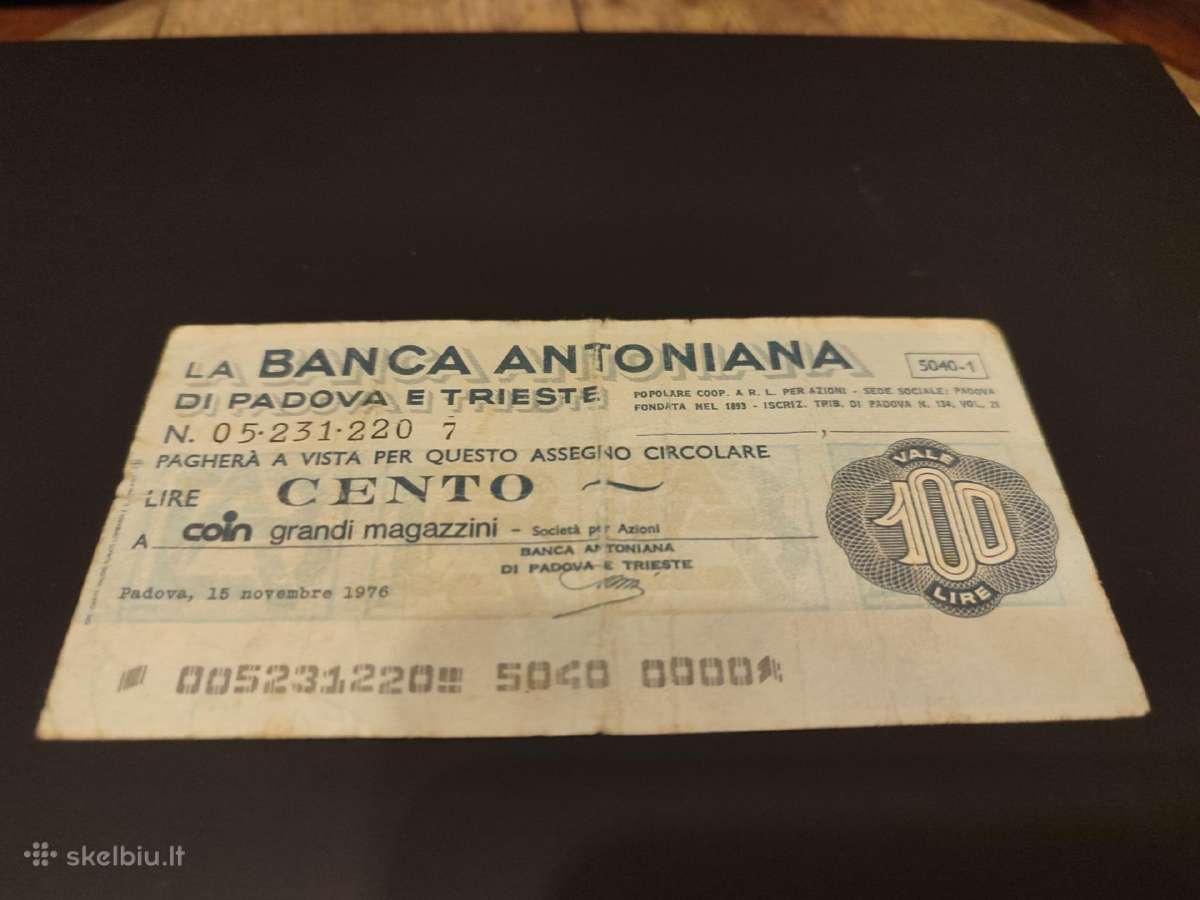 Senas banknotas Italija