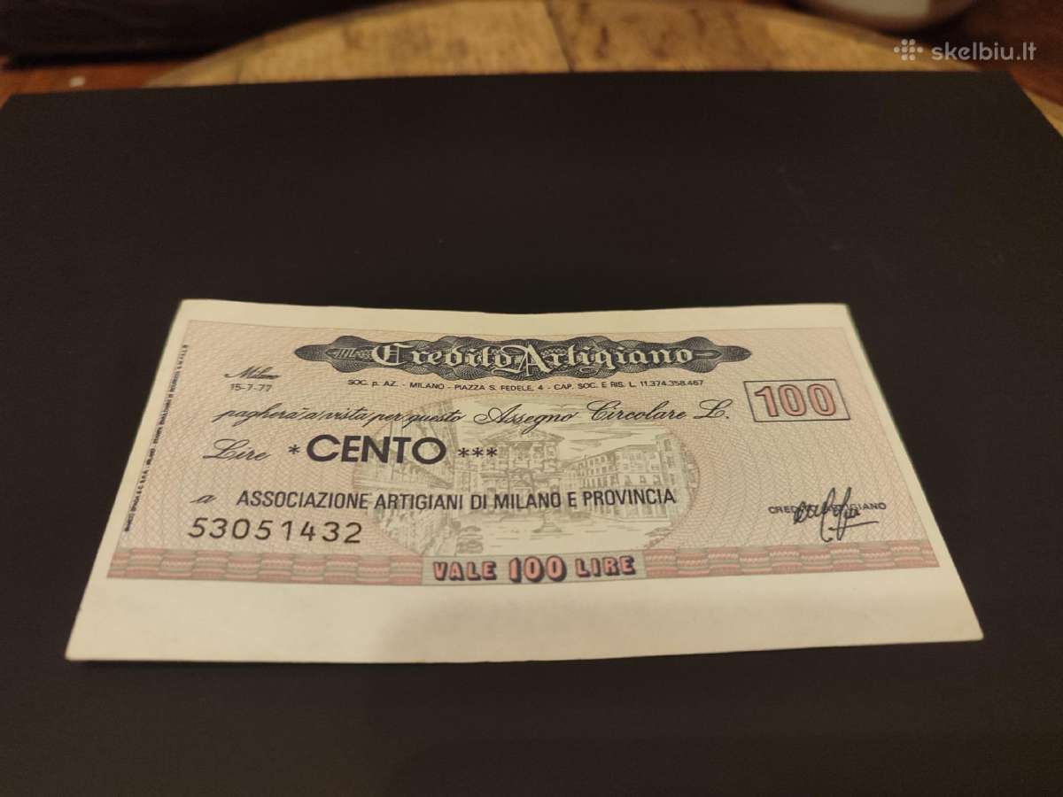 Senas banknotas Italija