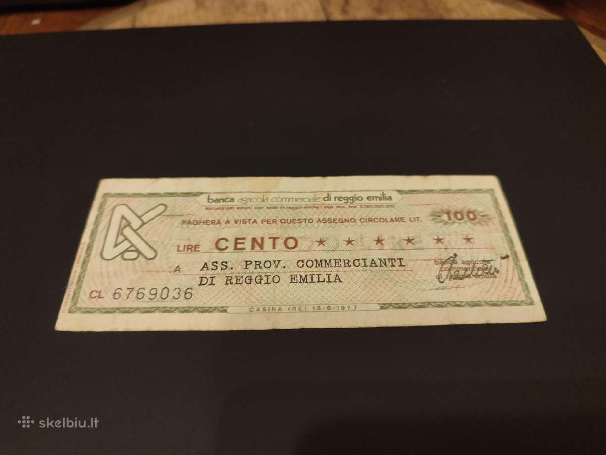 Senas banknotas Italija