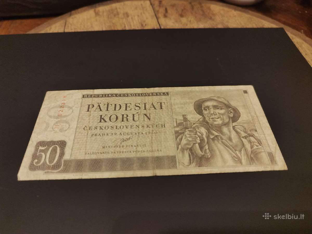 Senas banknotas Čekoslovakijos