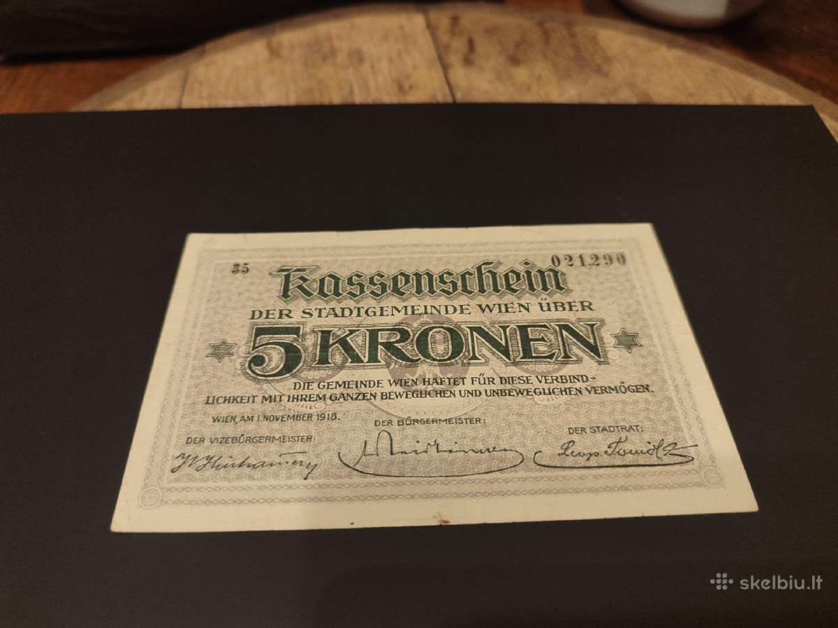 Senas banknotas Čekoslovakijos