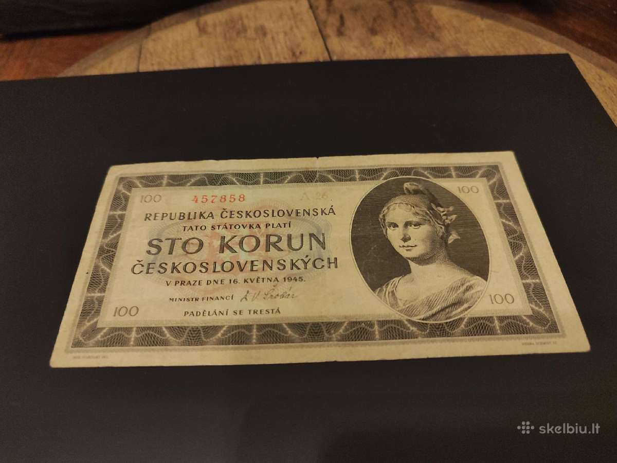 Senas banknotas Čekoslovakijos