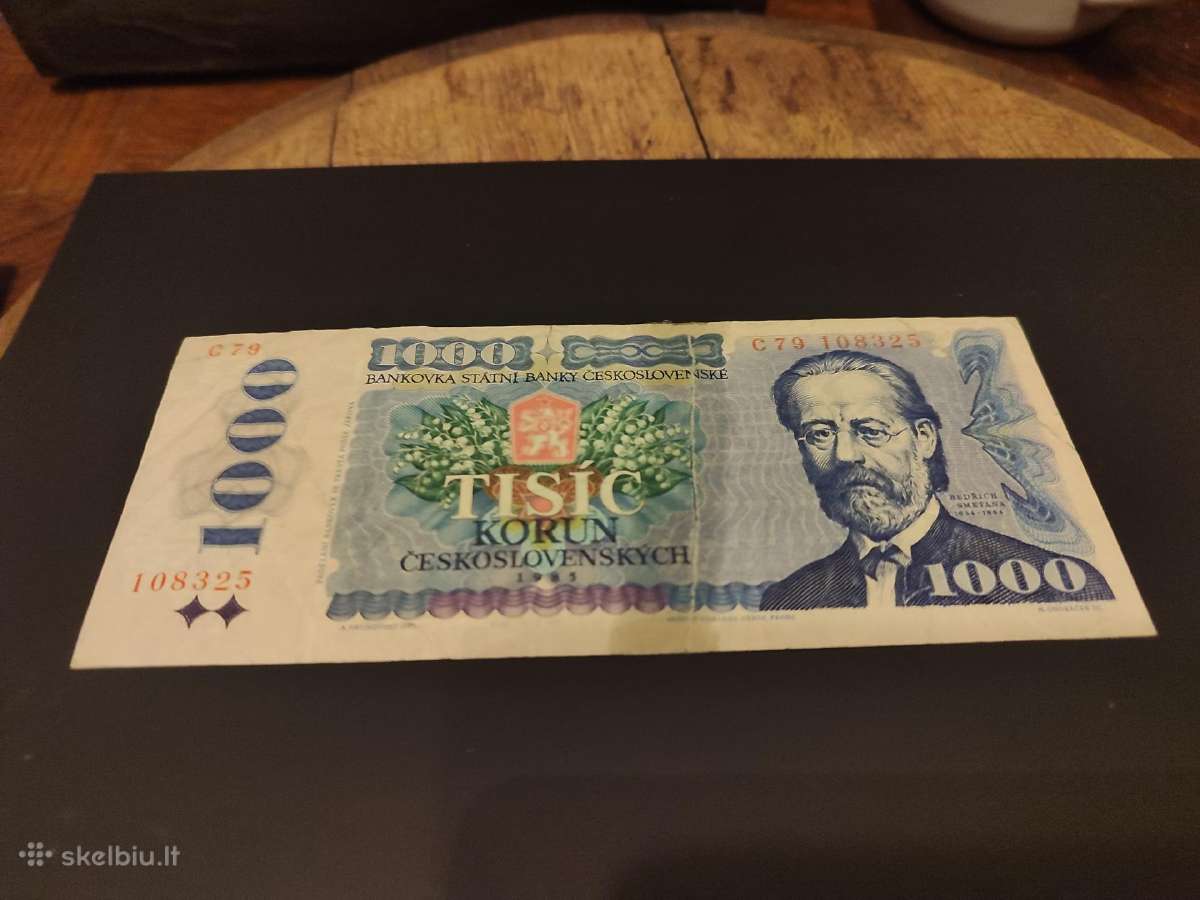 Senas banknotas Čekoslovakijos