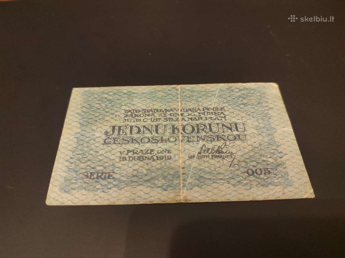 Senas banknotas Čekoslovakijos