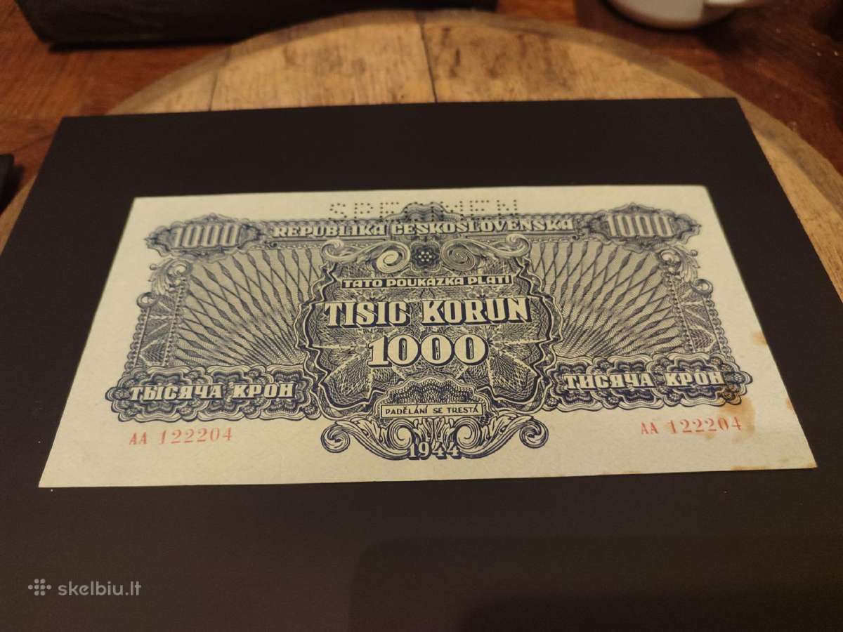 Senas banknotas Čekoslovakijos
