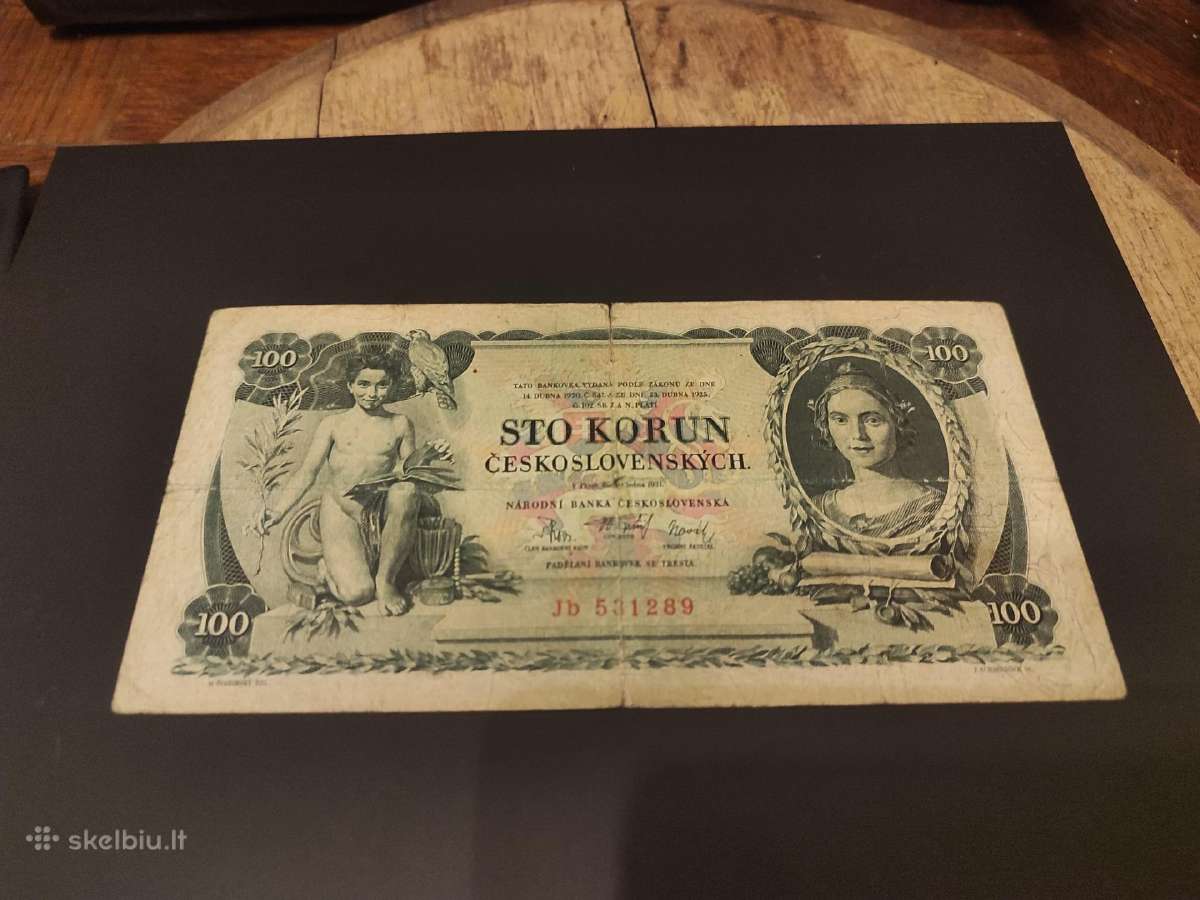 Senas banknotas Čekoslovakijos