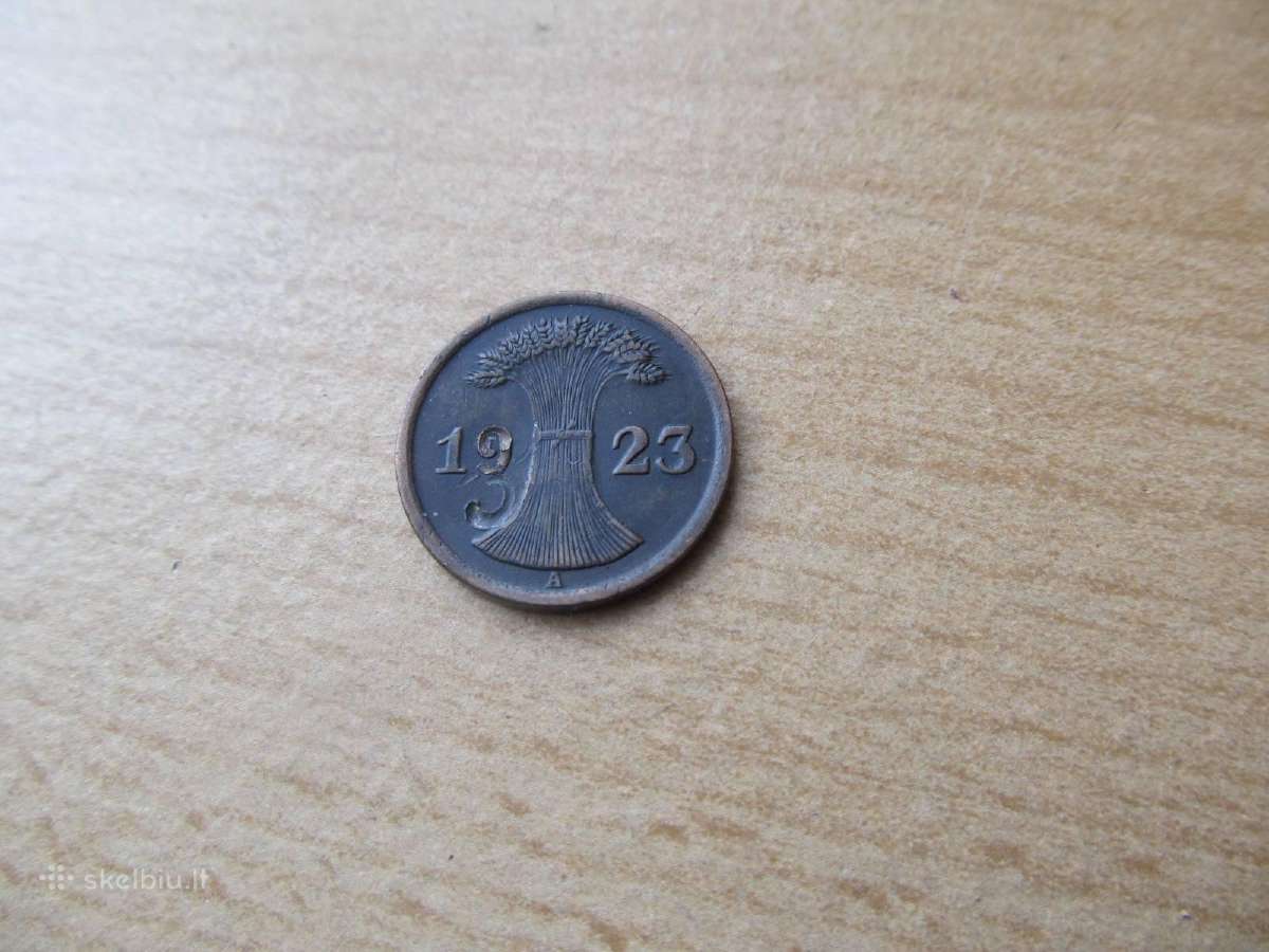 2 rentenpfennig , Vokietija , 1923 A - nuotraukos Nr. 2