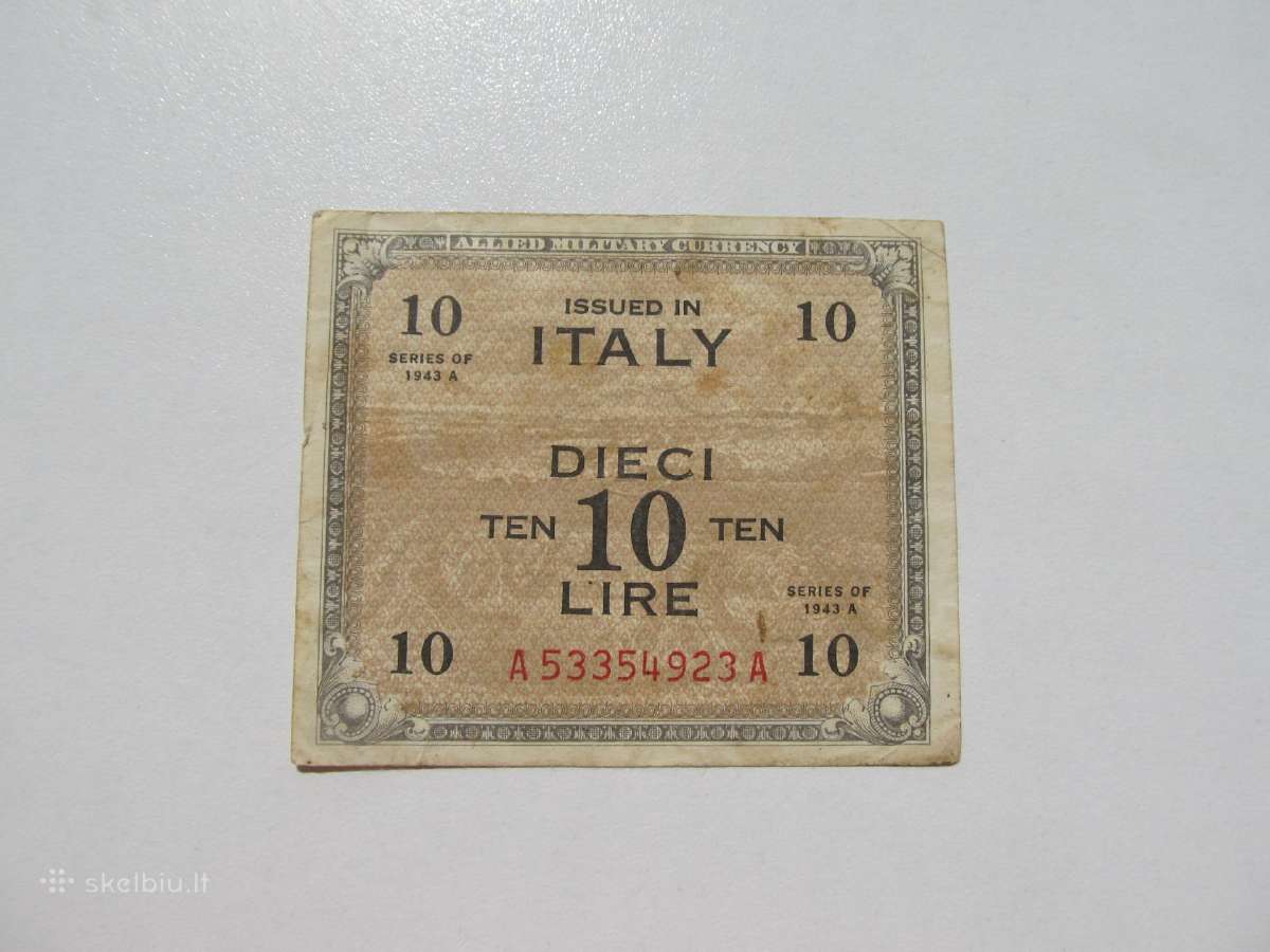 10 liru , Italija , 1943