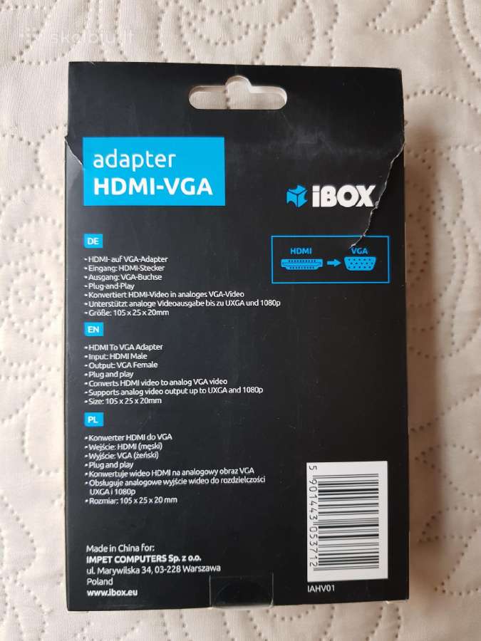Ibox adapteris Hdmi - Vga - nuotraukos Nr. 2