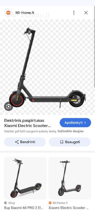 Ieskau xiaomi elektrinio paspirtuko