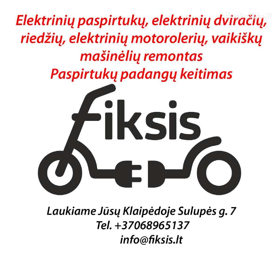 Elektrinių paspirtukų ir riedžių remontas Klaipėda