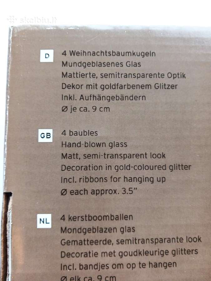 4 Kalediniai kamuoliai ranku derkoras "Tchibo" - nuotraukos Nr. 9