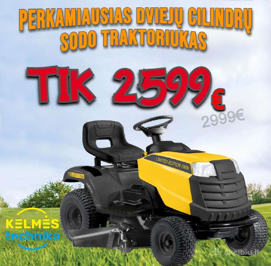 Super kaina! Traktoriukas Du Cilindrai, 108cm