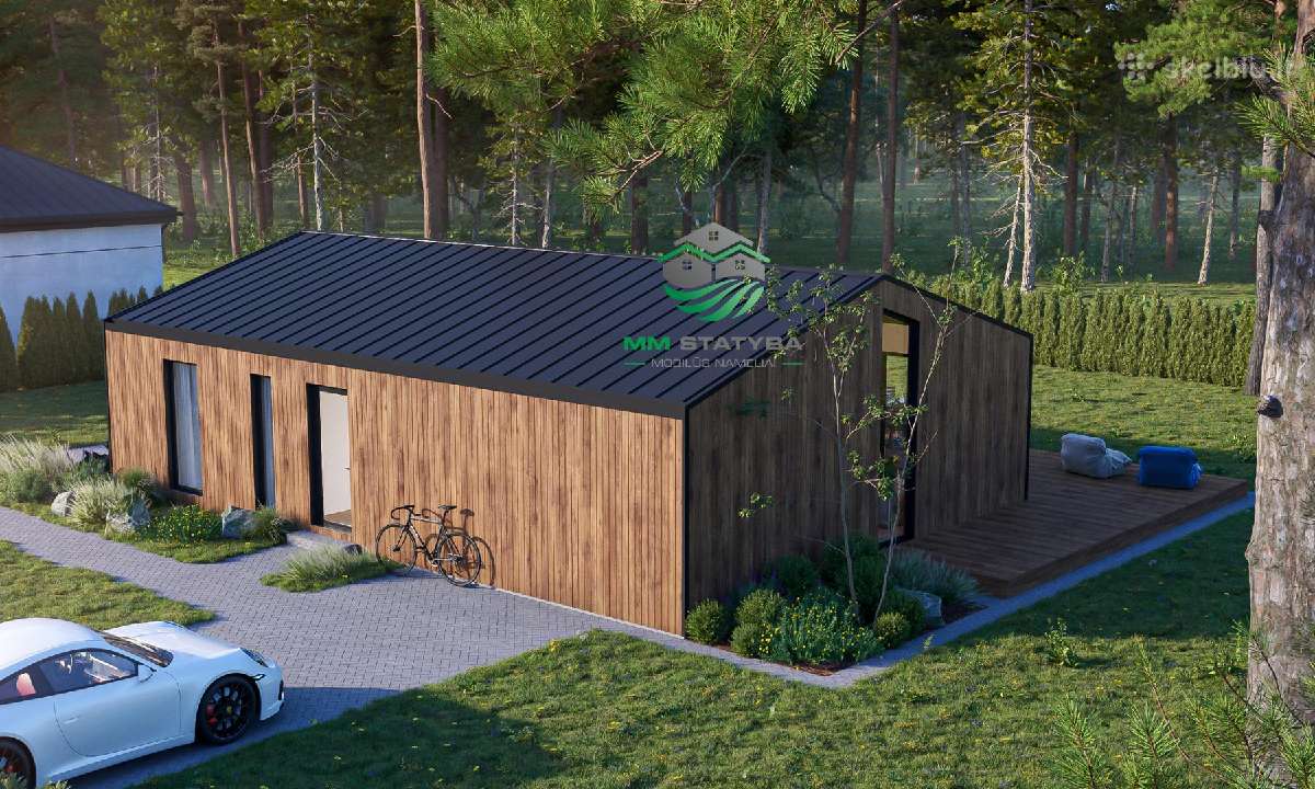 50,80 ir 120m2 namas su pamatais. 32.000 su PVM! - nuotraukos Nr. 7