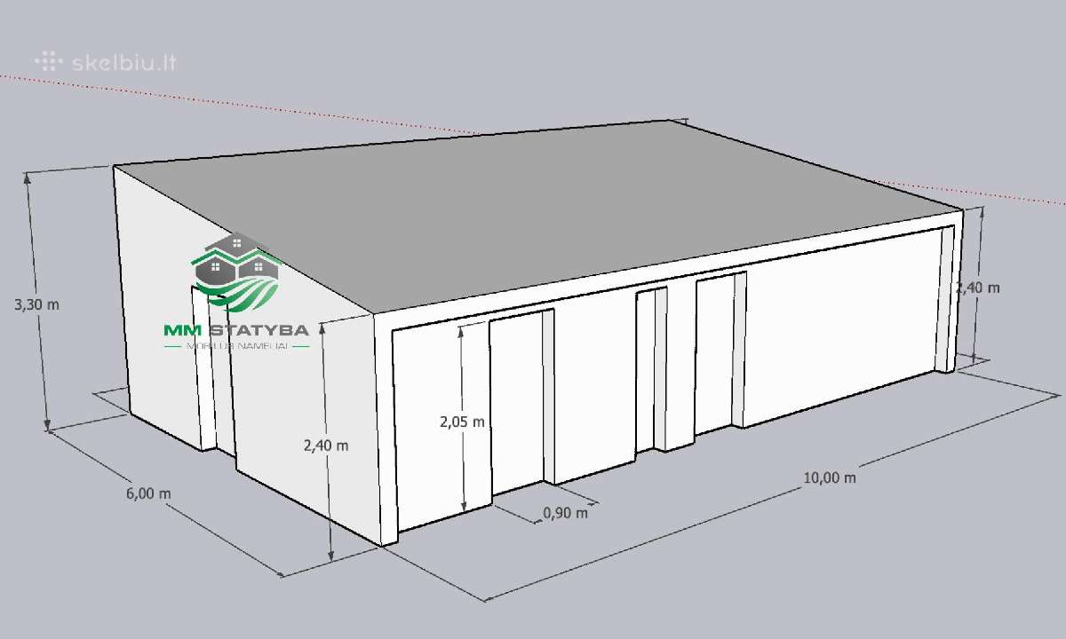 50,80 ir 120m2 namas su pamatais. 32.000 su PVM! - nuotraukos Nr. 34