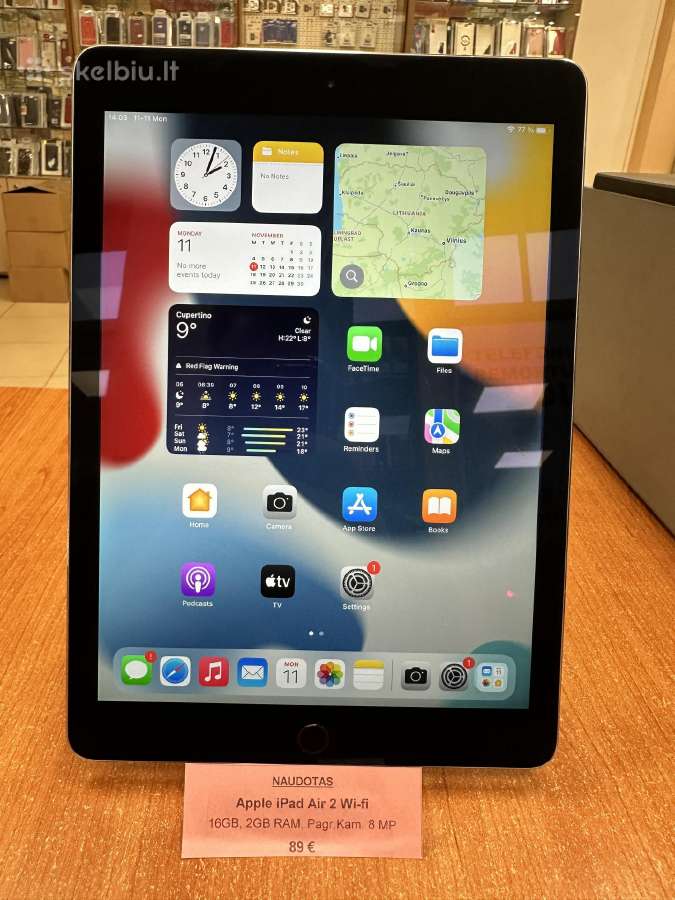 Apple iPad Air 2 A1566 16 GB Wi-fi (naudotas) - Skelbiu.lt