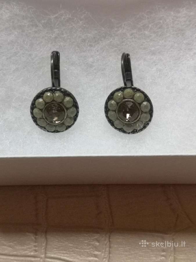 Stiklė jewellery rusvi auskarai