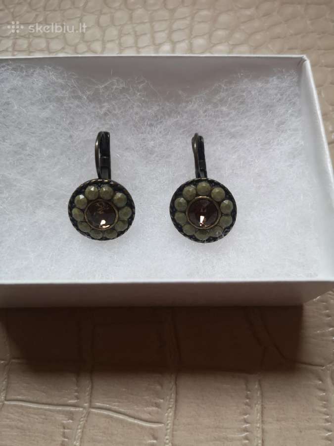 Stiklė jewellery rusvi auskarai - nuotraukos Nr. 3
