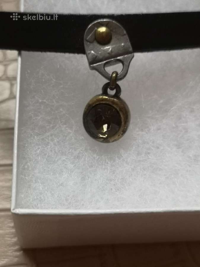 Stiklė jewellery ruda natūralios odos apyrankė - nuotraukos Nr. 2
