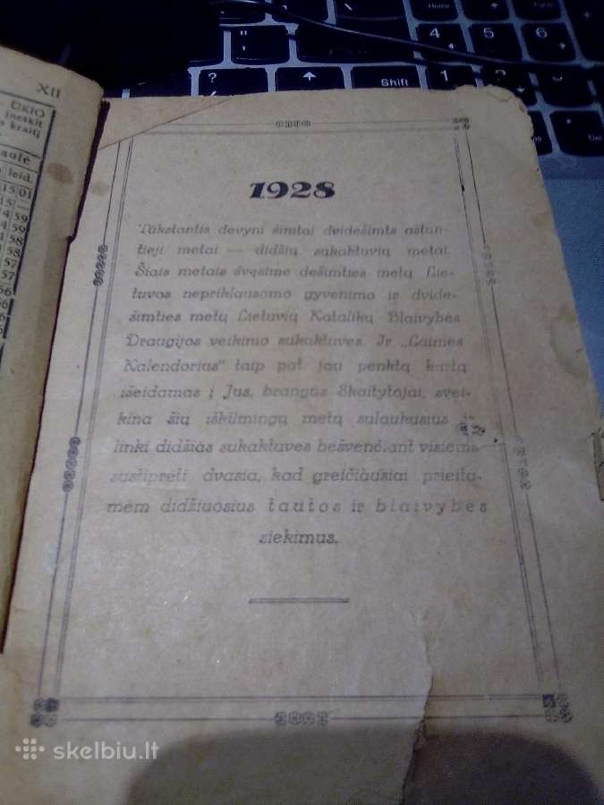 Laimės kalendorius 1928m. - nuotraukos Nr. 2