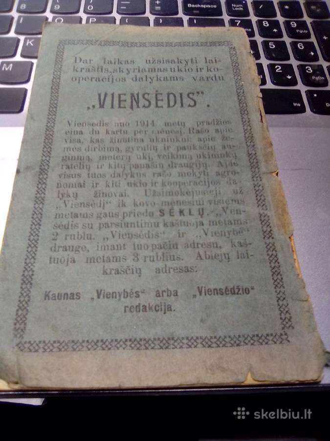Šv.kazimiero Draugijos leidinys 1914m - nuotraukos Nr. 2