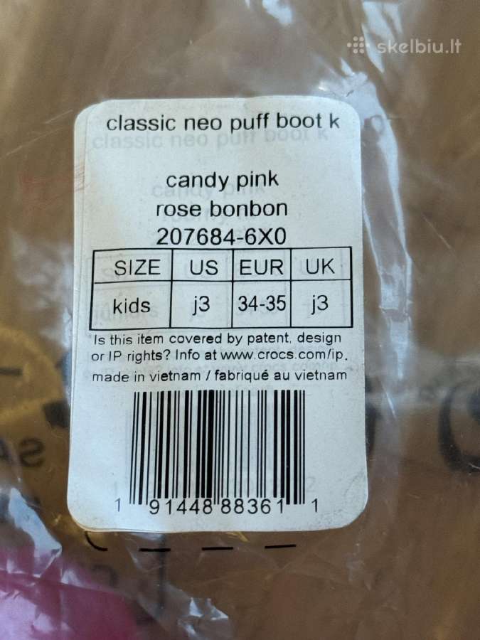 Aulinukai Crocs Pink 34-35 (20,5 cm) - nuotraukos Nr. 6