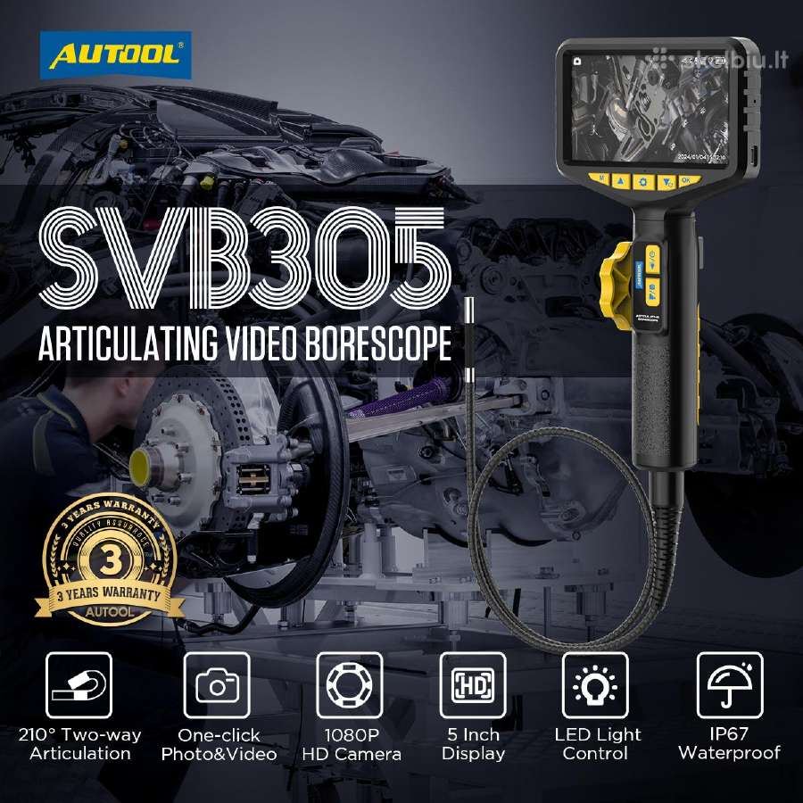 Autool Svb305 Endoskopas su lankstomu zondu - nuotraukos Nr. 2