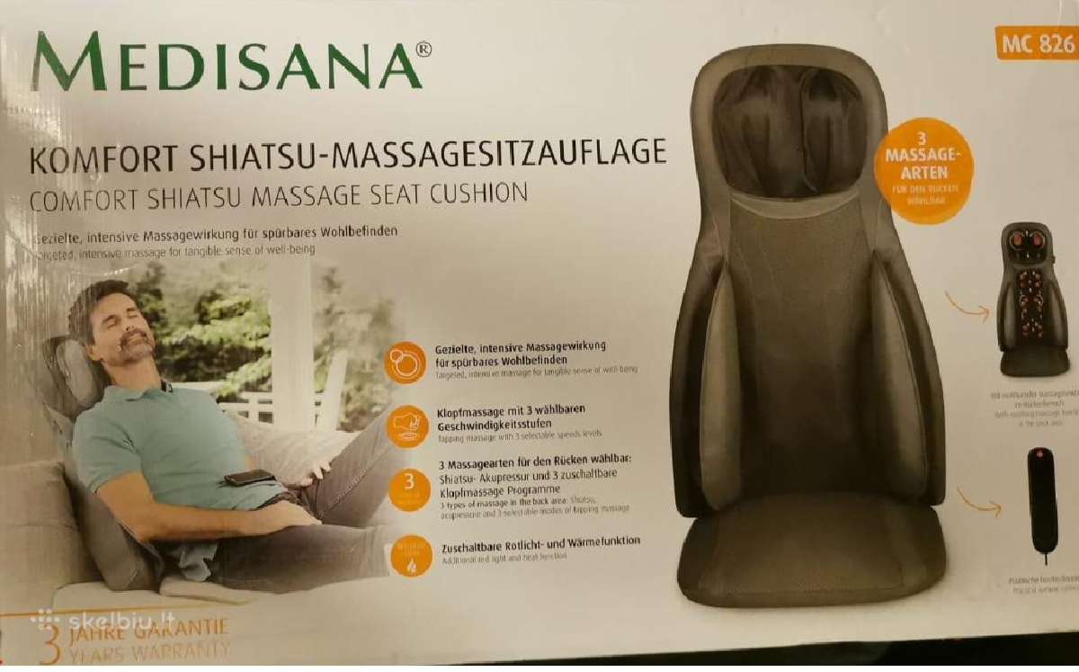 Masažinė sėdynė Medisana Mc 826 Shiatsu - nuotraukos Nr. 8
