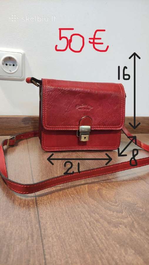 Crossbody rankinė, Odinė rankinė - nuotraukos Nr. 3