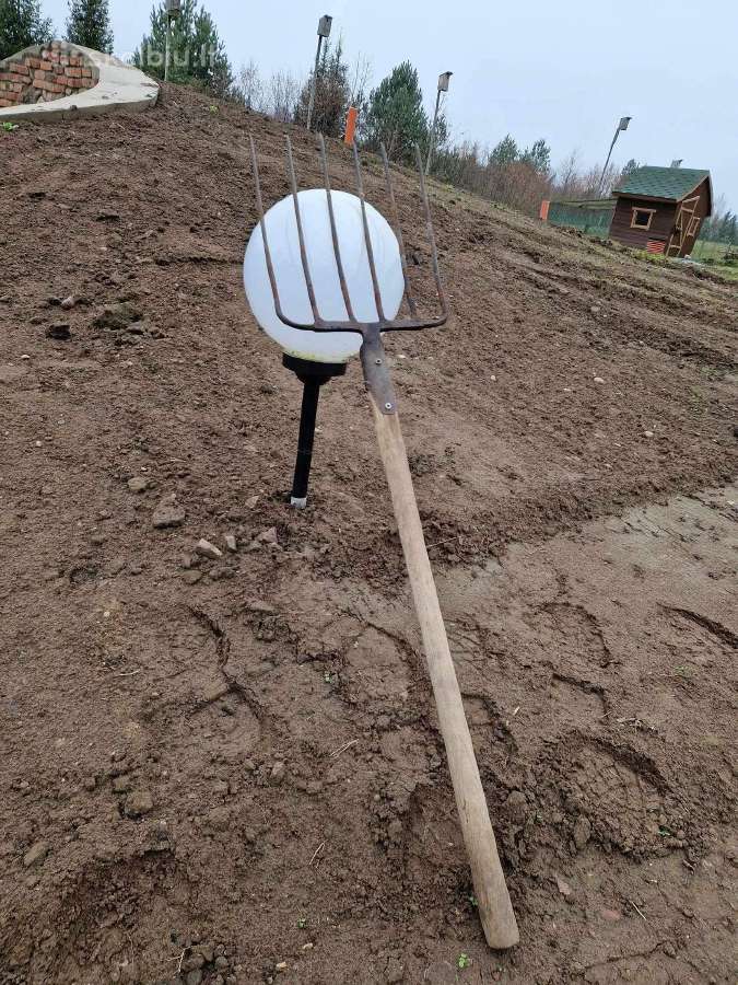Didelė plati šakė,originali įdėja šašlykam kepti - nuotraukos Nr. 2