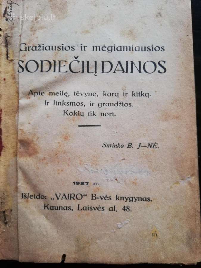 Sodieciu dainos 1927m
