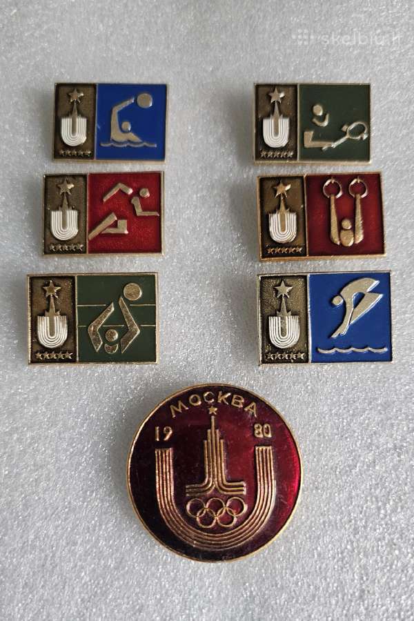 1980m. olimpiados ženkliukai.