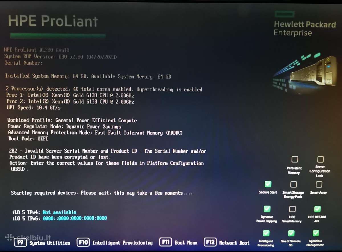 Hpe Dl380 Gen10 2x Gold 6138 8sff Sata + 8sff Nvme