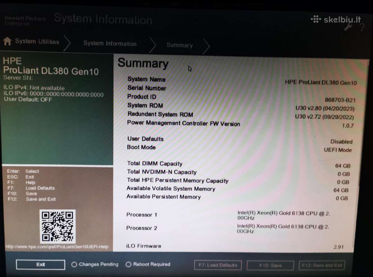 Hpe Dl380 Gen10 2x Gold 6138 8sff Sata + 8sff Nvme - nuotraukos Nr. 8
