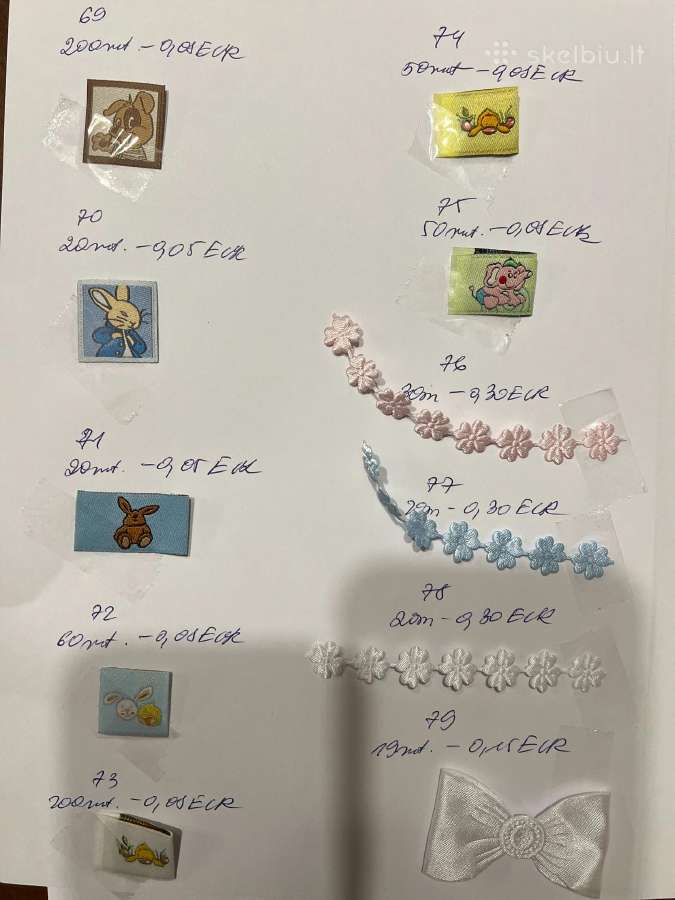 Siuvimo furnitūra , nėriniai - nuotraukos Nr. 14
