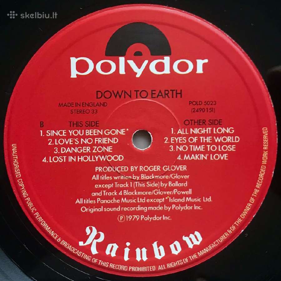 Rainbow - Down To Earth '1979 - nuotraukos Nr. 4