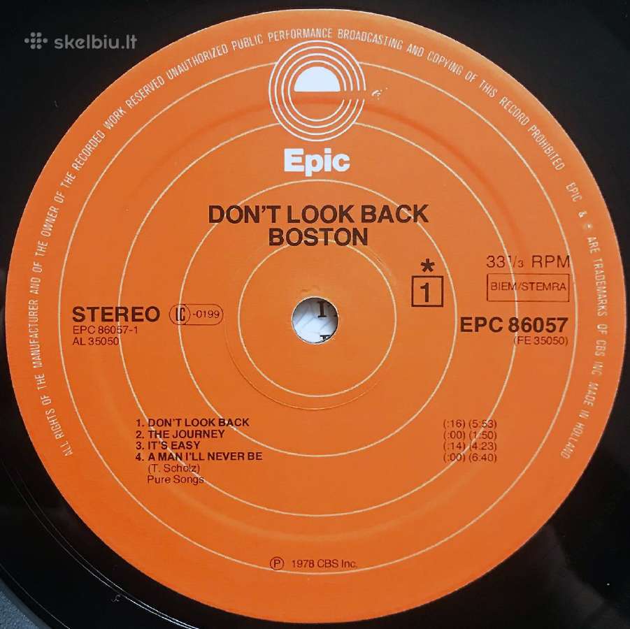 Boston - Don't look back'1978 - nuotraukos Nr. 9