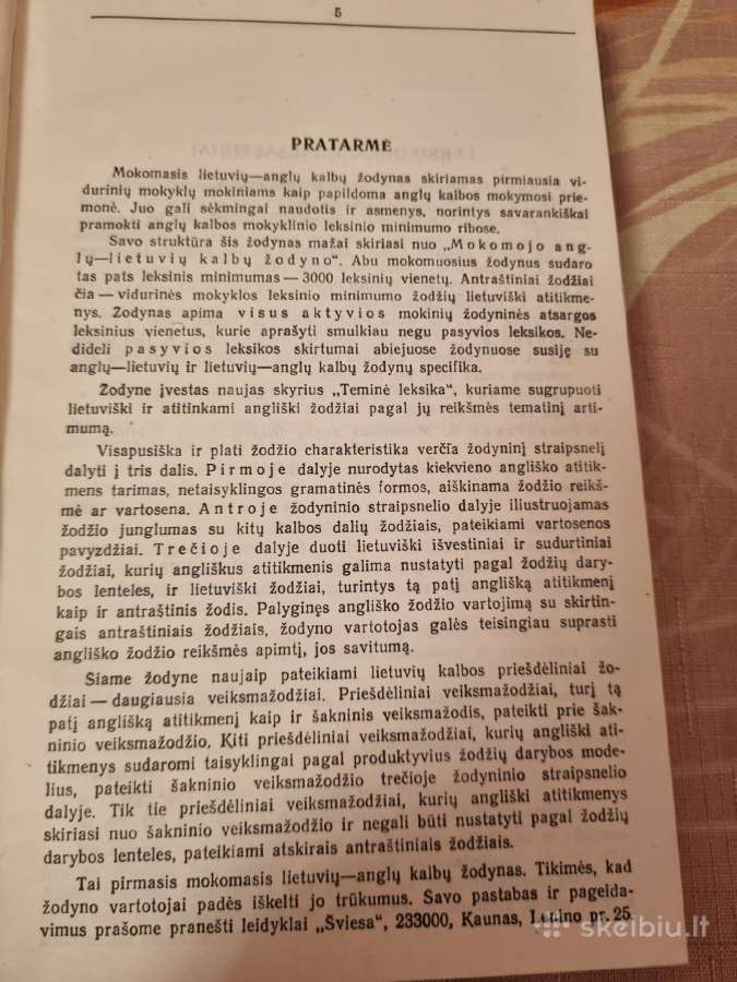 Mokomasis lietuvių - anglų kalbų žodynas - nuotraukos Nr. 2