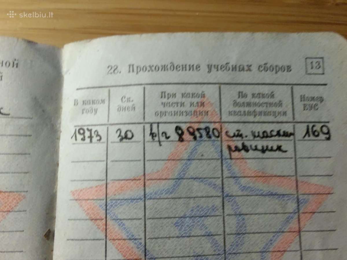 Karinis bilietas 1959 Raseinių r. - nuotraukos Nr. 9