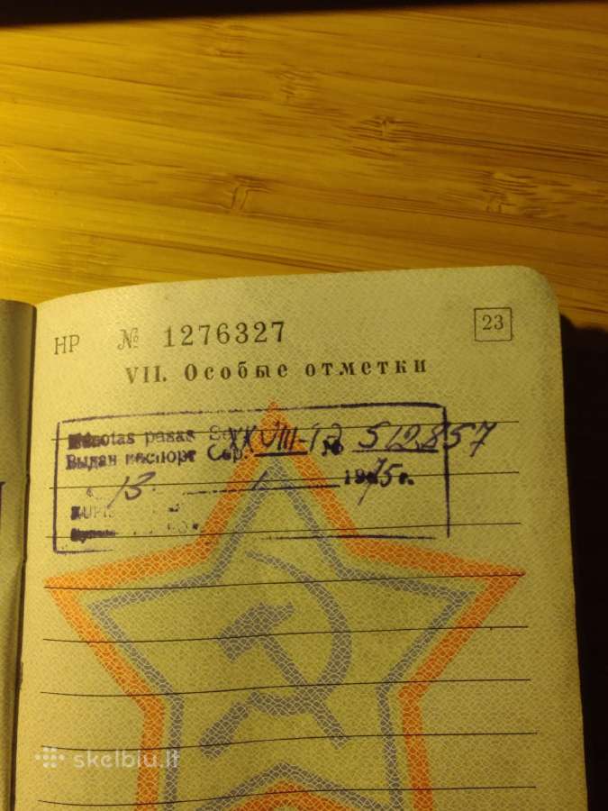 Karinis bilietas 1965 Darbėnai Kretingos r. - nuotraukos Nr. 12