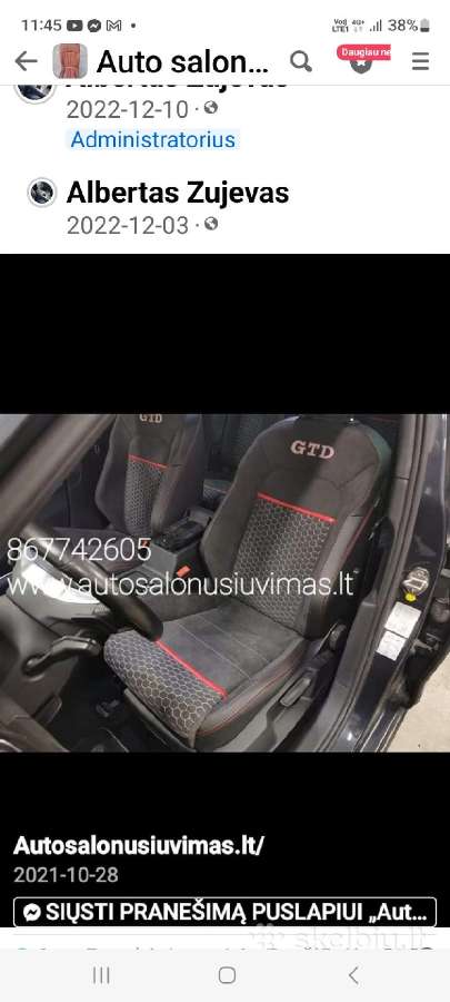 Auto salonu siuvimas,auto lubu remontas - nuotraukos Nr. 2