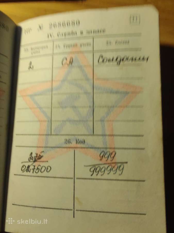 Karinis bilietas 1981 Šiaulių r. - nuotraukos Nr. 5
