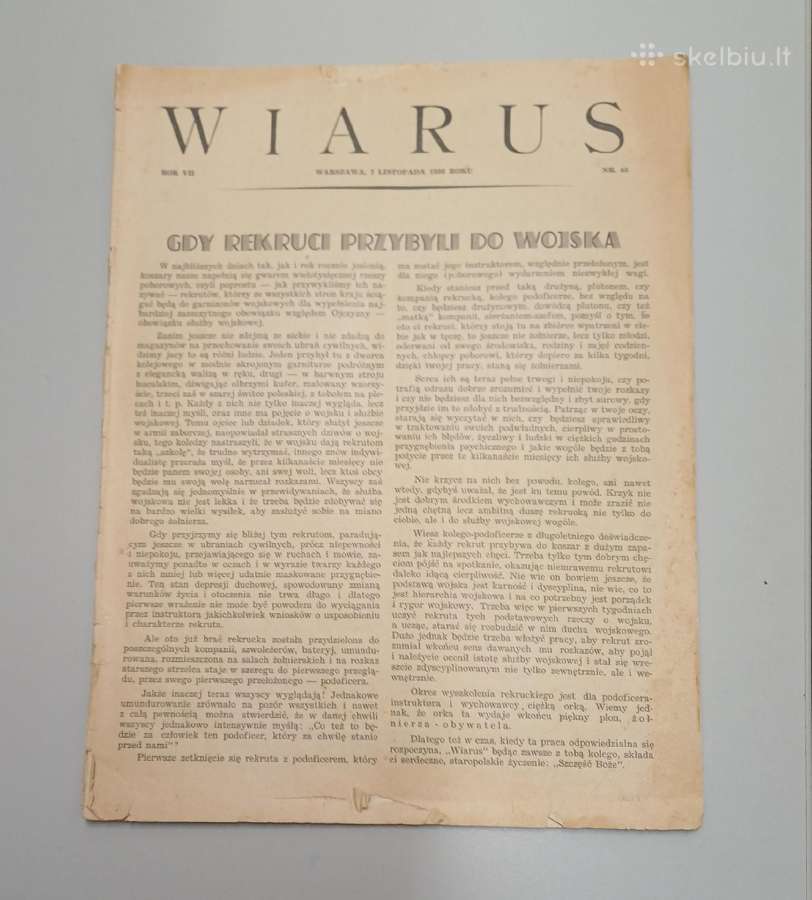 Kariuomenės žurnalas. Wiarus 1936 m. Lenkija
