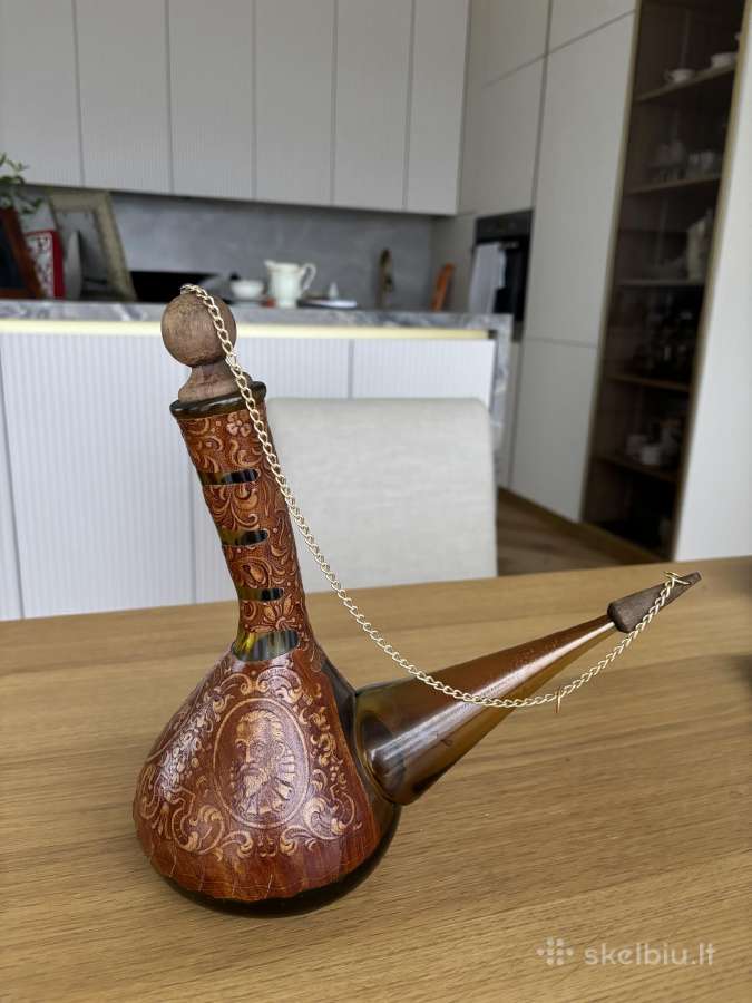 Stiklinė oda puošta vaza aliejui - nuotraukos Nr. 2