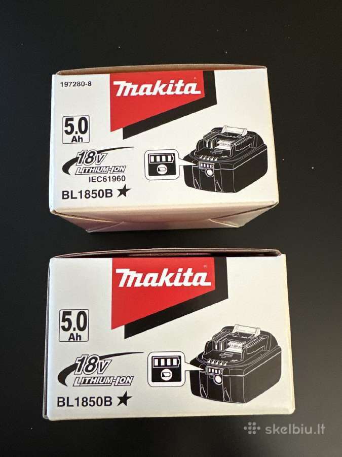 Originalus Makita Bl1850b 5ah 18v akumuliatoriai - Skelbiu.lt