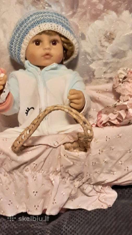 Reborn didelė tikroviška lėlė su pintas krepšys - nuotraukos Nr. 3