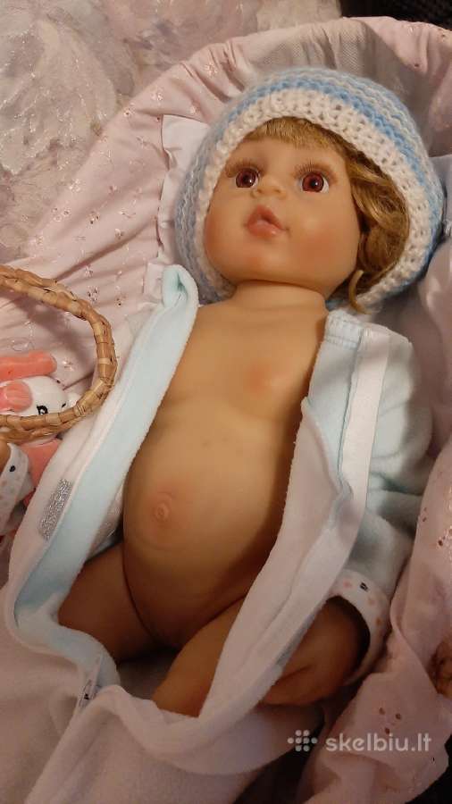 Reborn didelė tikroviška lėlė su pintas krepšys - nuotraukos Nr. 7