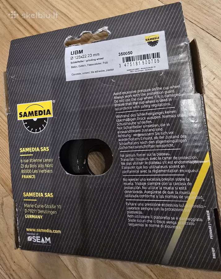 Šlifavimo diskas Samedia Ubm, 125 mm x 22.2 mm - nuotraukos Nr. 3
